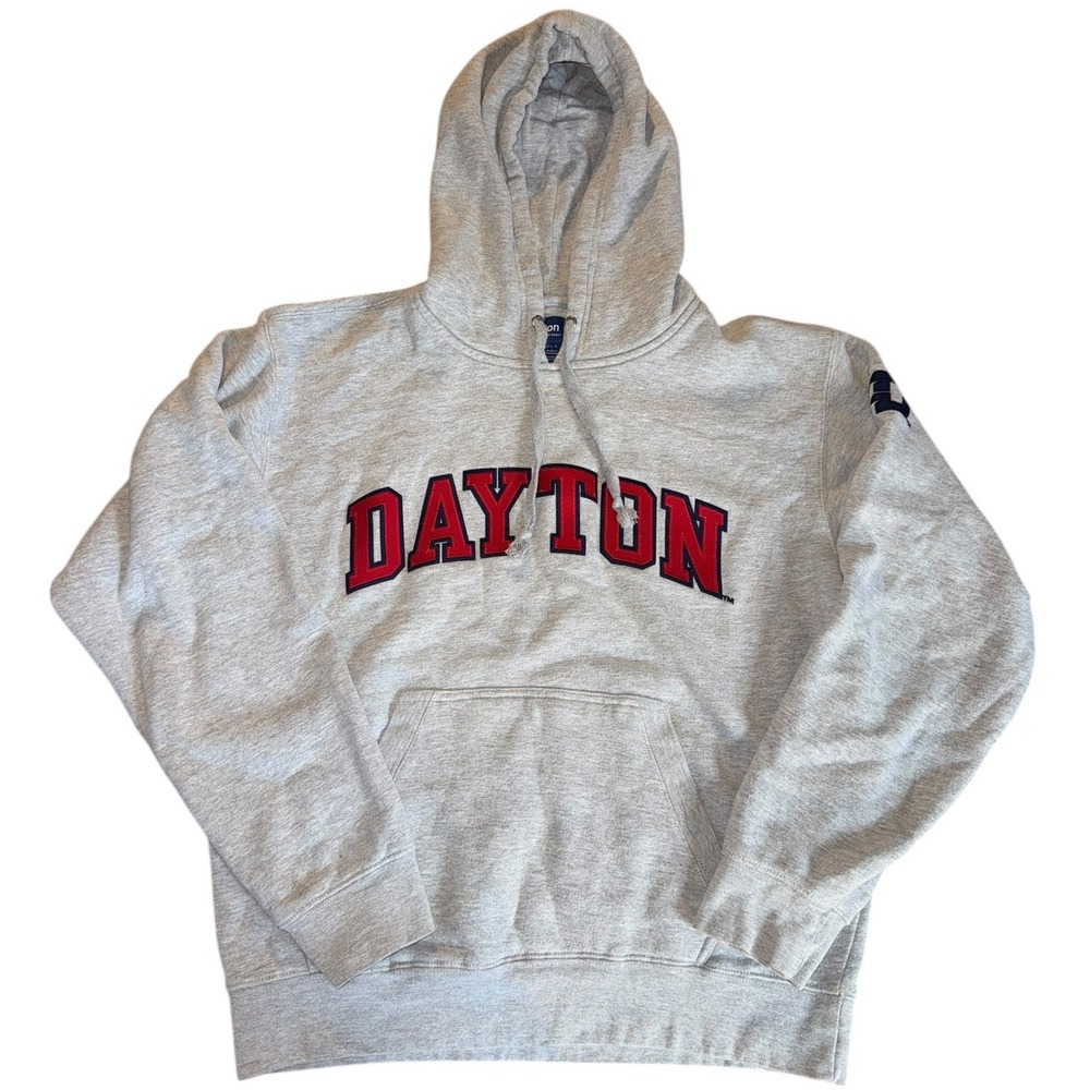 Dayton Flyers Hoodie Pullover‎ Gray Athletic School Spirit Sweatshirt
